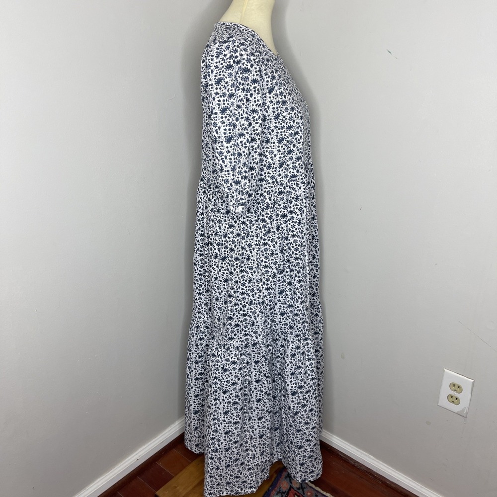 SZ Blockprints Cotton Orti Dress in Blue Floral Small S - Picture 5 of 10
